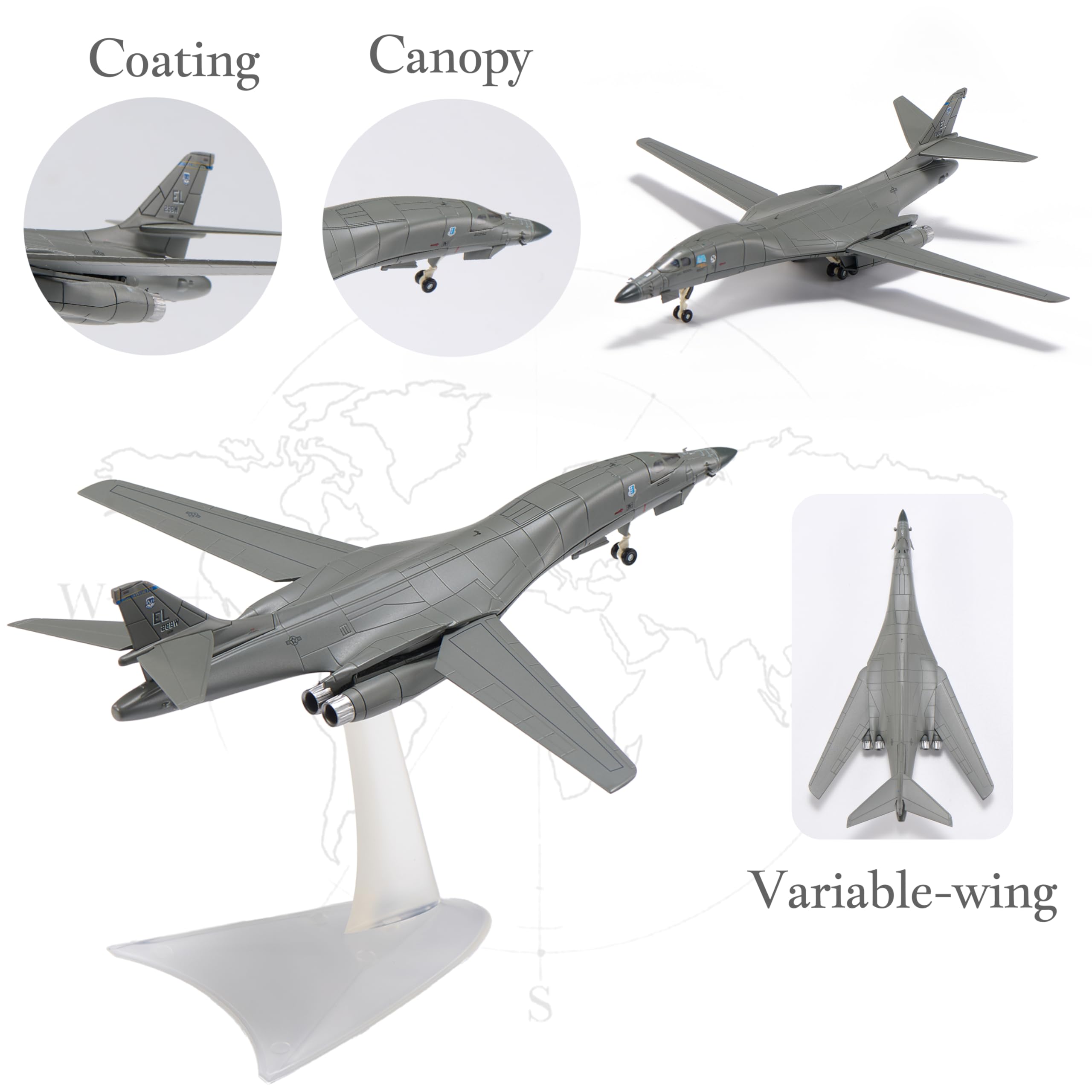 Amazon.co.jp: Udnorbay B-1B ランサー戦闘機 攻撃機 モデル 1/200
